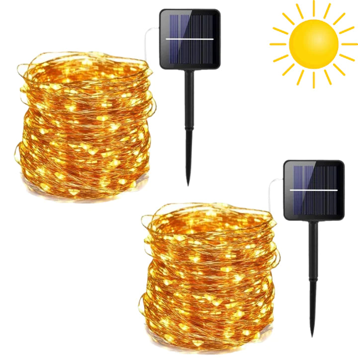 Luces Navideñas con Panel Solar ( 25 METROS )