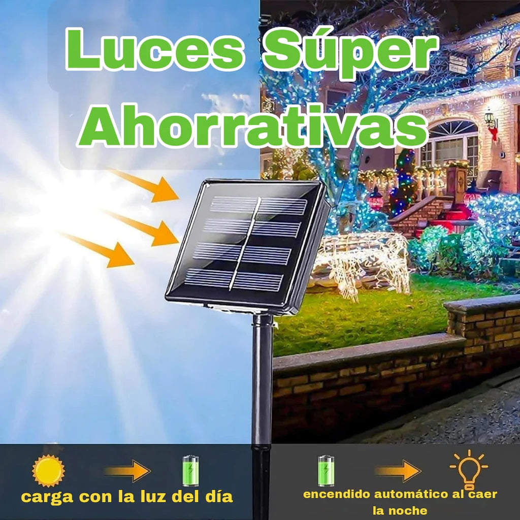 Luces Navideñas con Panel Solar ( 25 METROS )