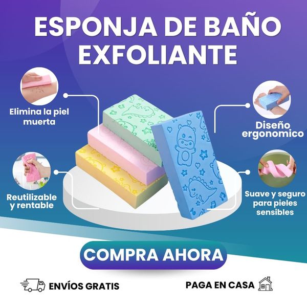 ESPONJA MAGICA DE BAÑO - PACK DE 4 UND